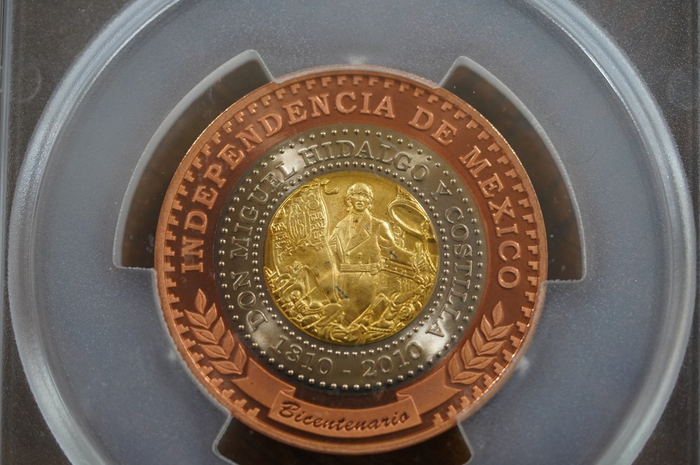 2010-Mo Medal Mexican Independence Tri-Metallic PCGS SP69