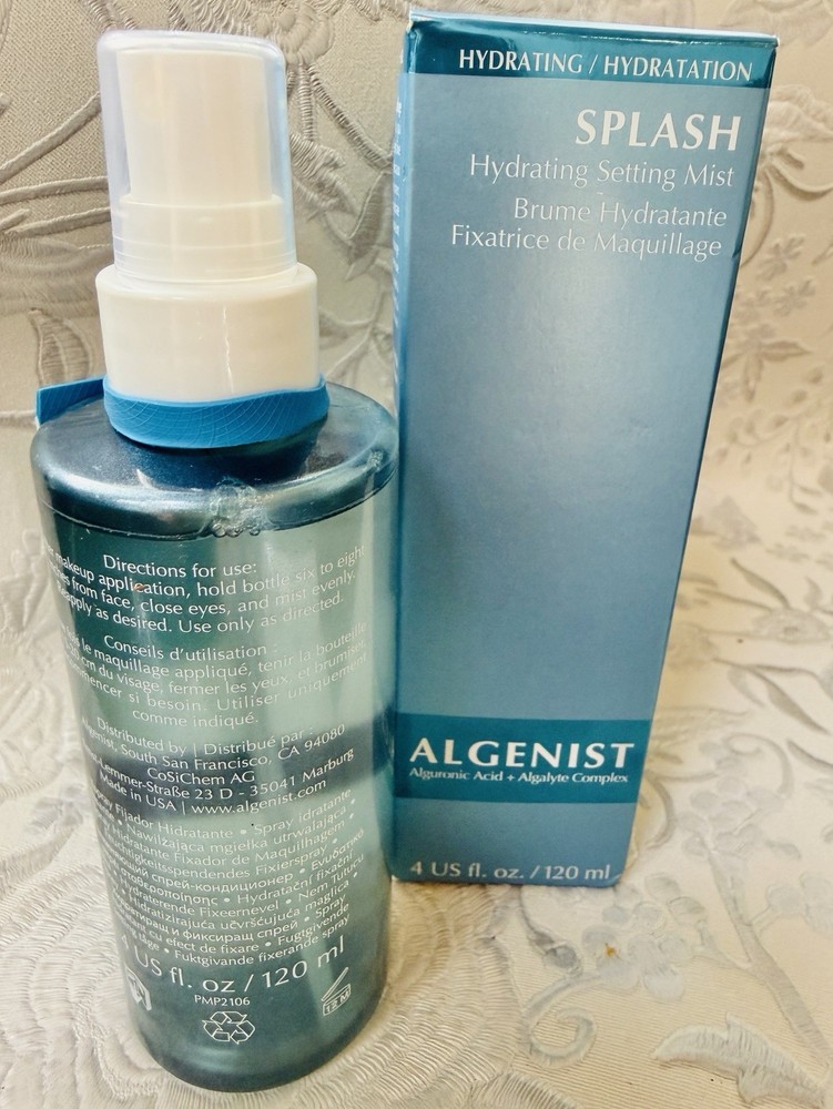 Algenist Splash Hydrating Setting Mist Alguronic Acid & Algalyte Complex New