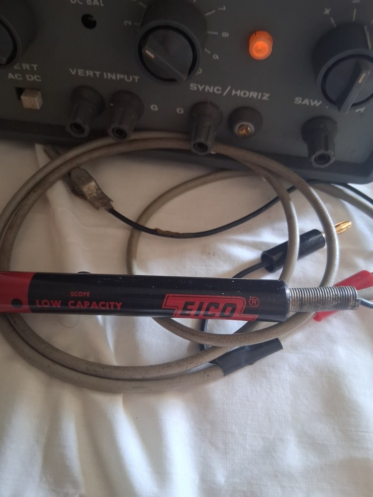 Eico Oscilloscope, Model 427, With Probe And Manuals