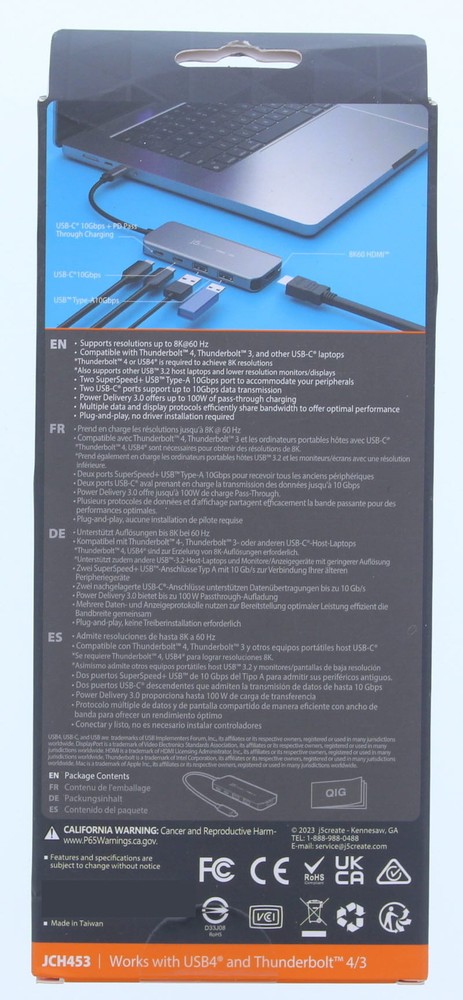 J5 Create USB4 8K60 Slim Hub
