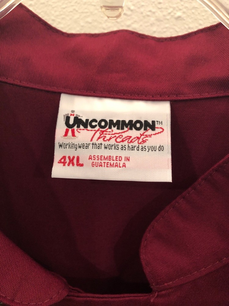 uncommon threads chef coat Burgundy 4XL