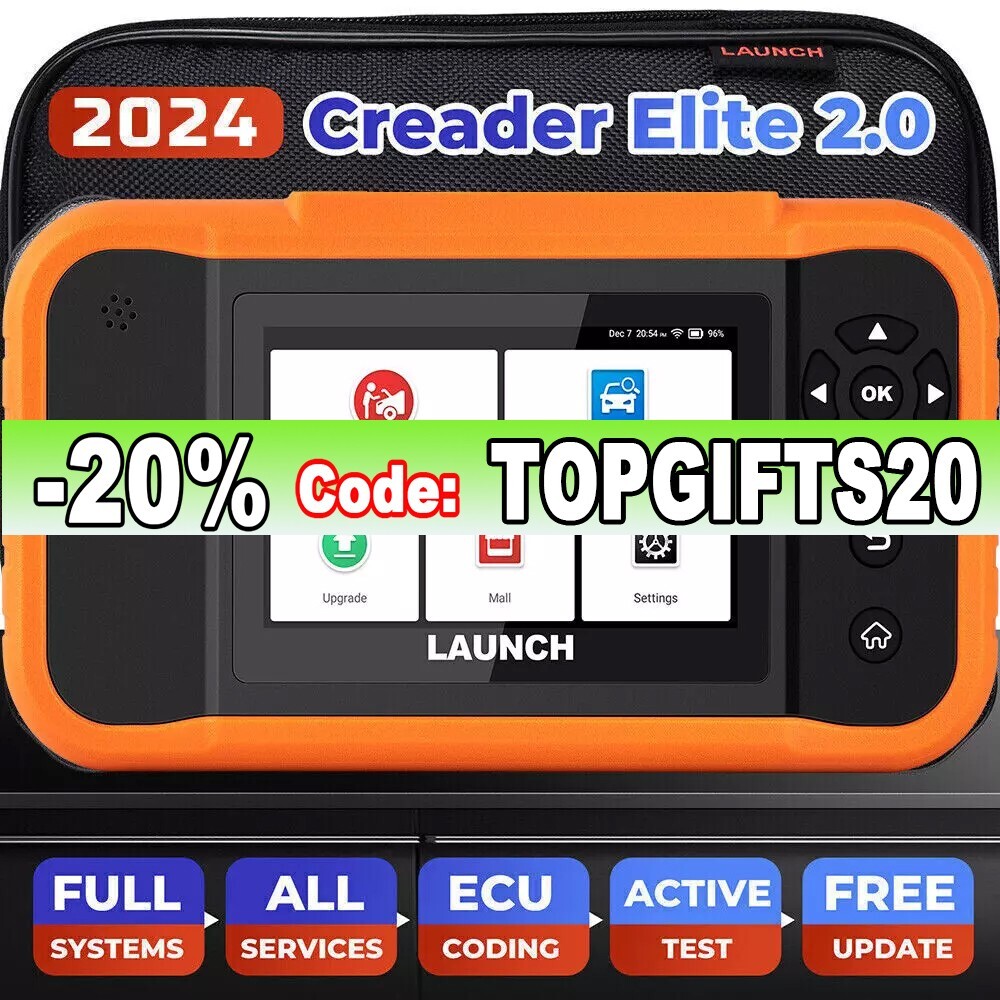 LAUNCH X431 Elite 2.0 Scanner for Ford/GM/Chrysler OBD2 Diagnostic Coding Tool
