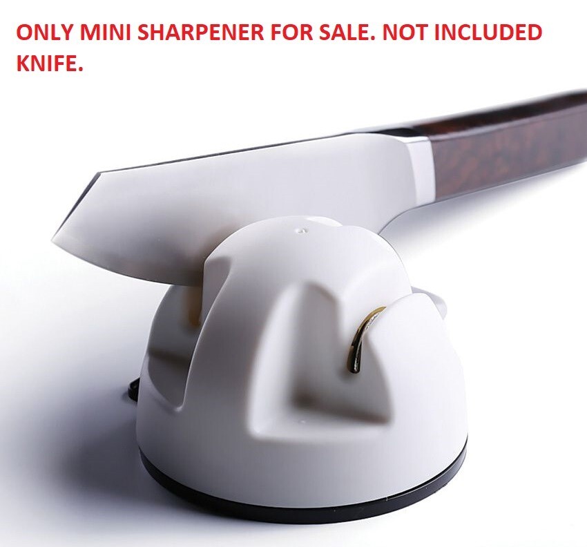 KitchenDAO Mini Knife Sharpener One-Hand Operation Non-Slip Base Locking System