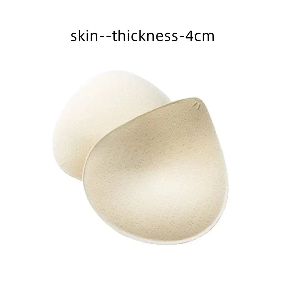 2PCS Thick Latex Bra Pads Push Up Breast Enhancer Removeable Bra Padding Inserts