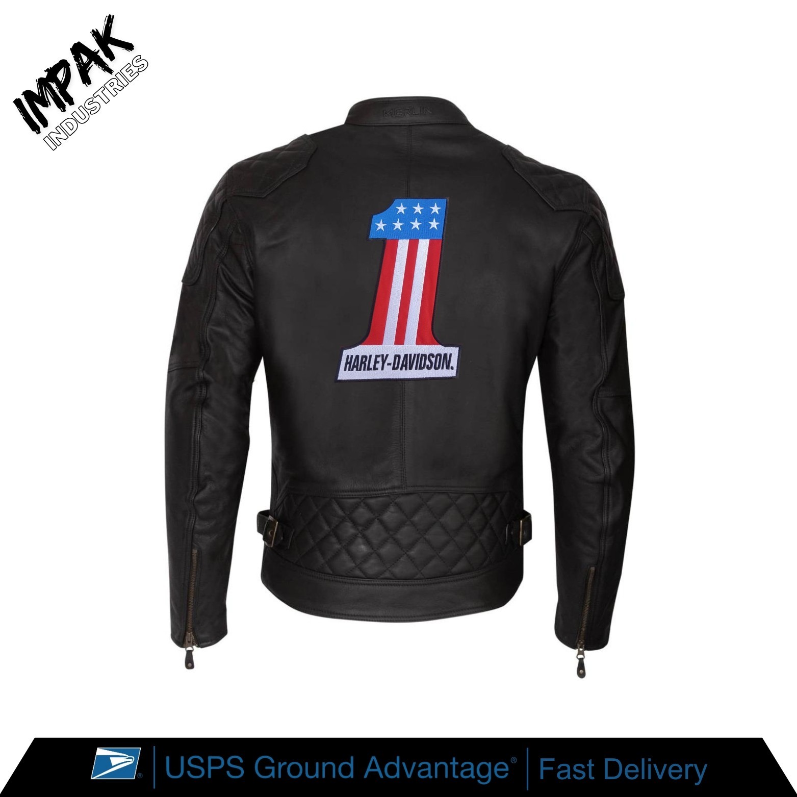 Harley Davidson HD Large NO 1 Jacket Vest Back Embroidered Patch Iron On Sew