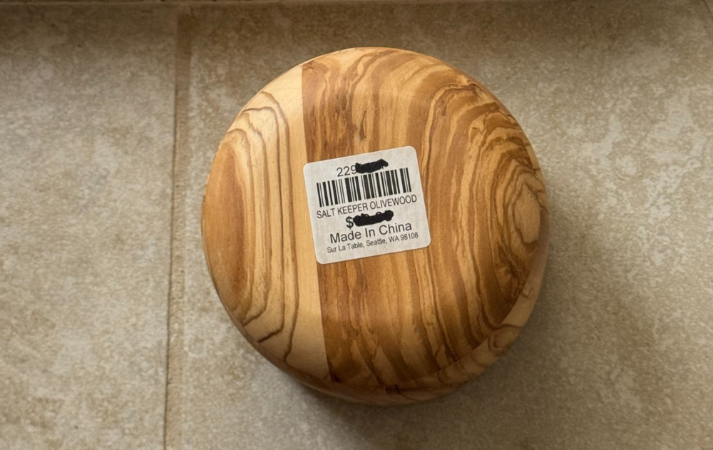 Olivewood Salt Keeper NWT by Sur la Table