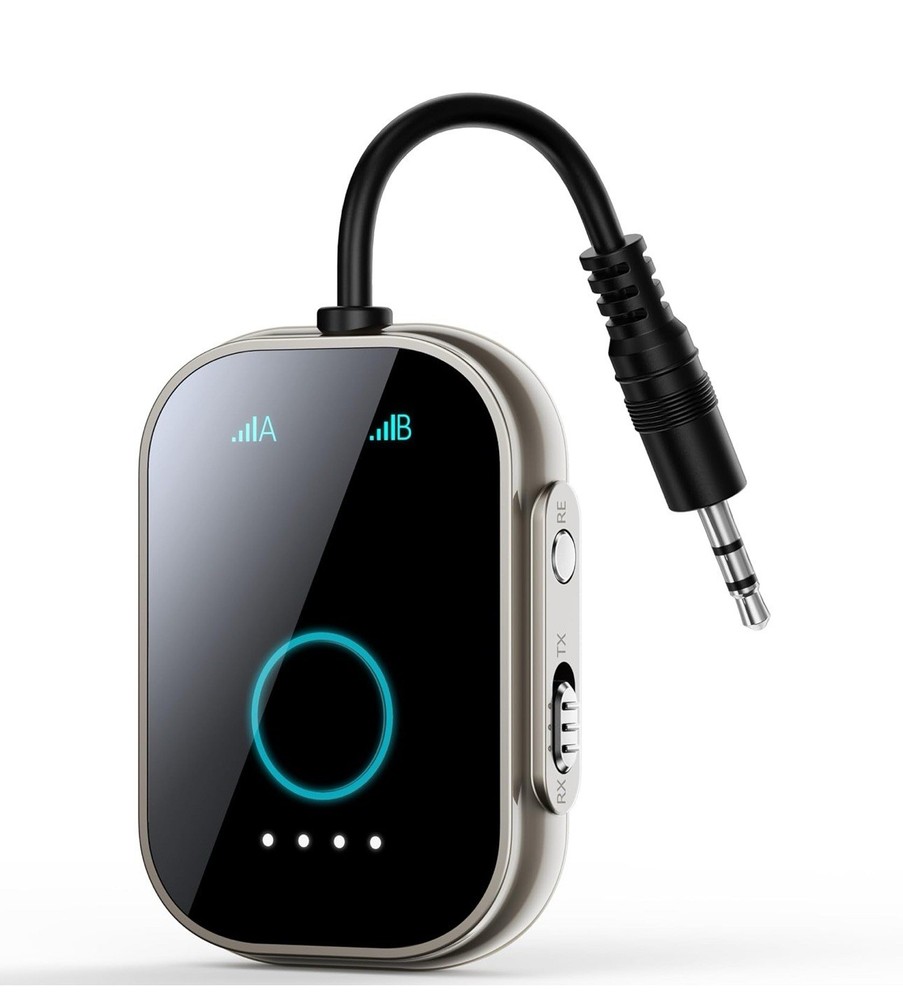 Swiitech Bluetooth Tx Rx for TV, 2-in-1 Bluetooth 5.3 Adapter for Airplane New