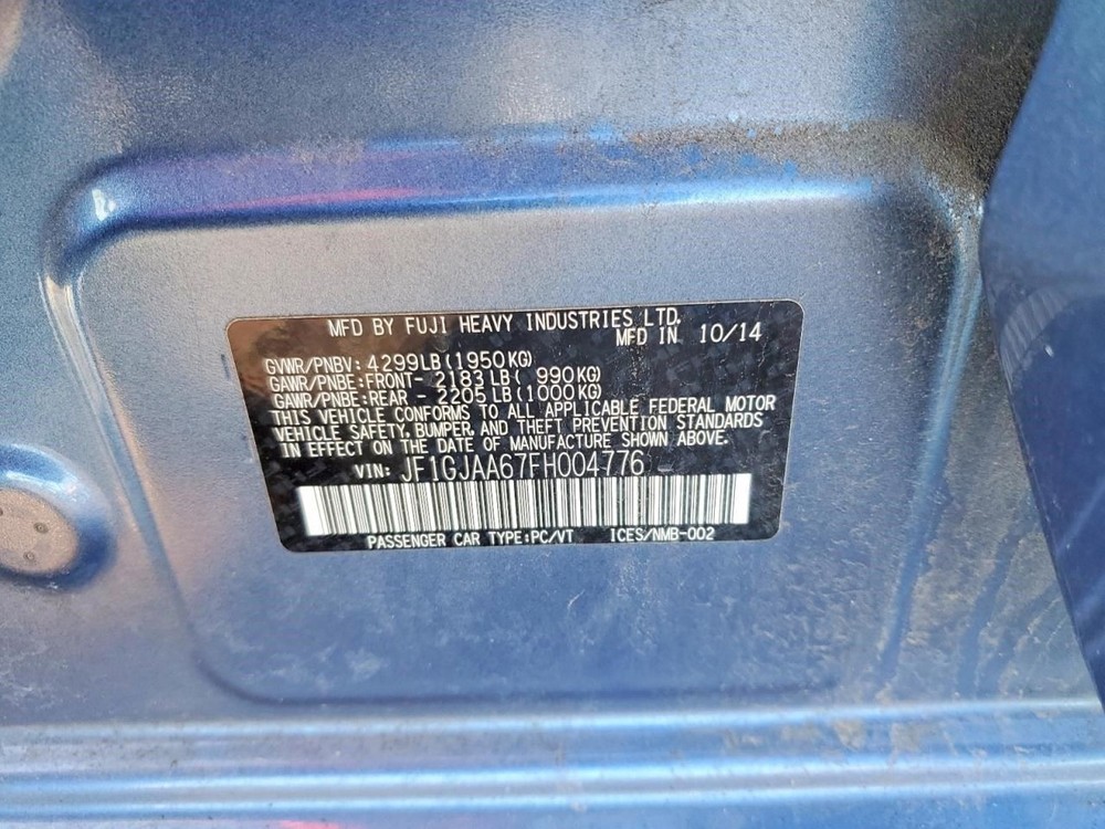 2015 IMPREZA Third Brake Light OEM