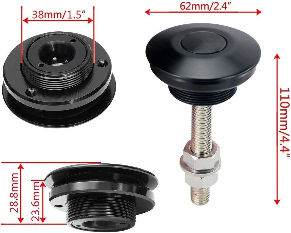 Quick Latch Hood Pins Universal 2 Pack 2.44" Diameter Quick Release Push