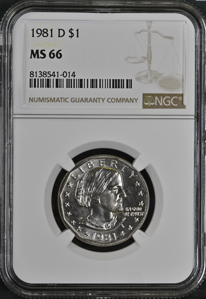 1981 D Susan B. Anthony Dollar $1 NGC MS66