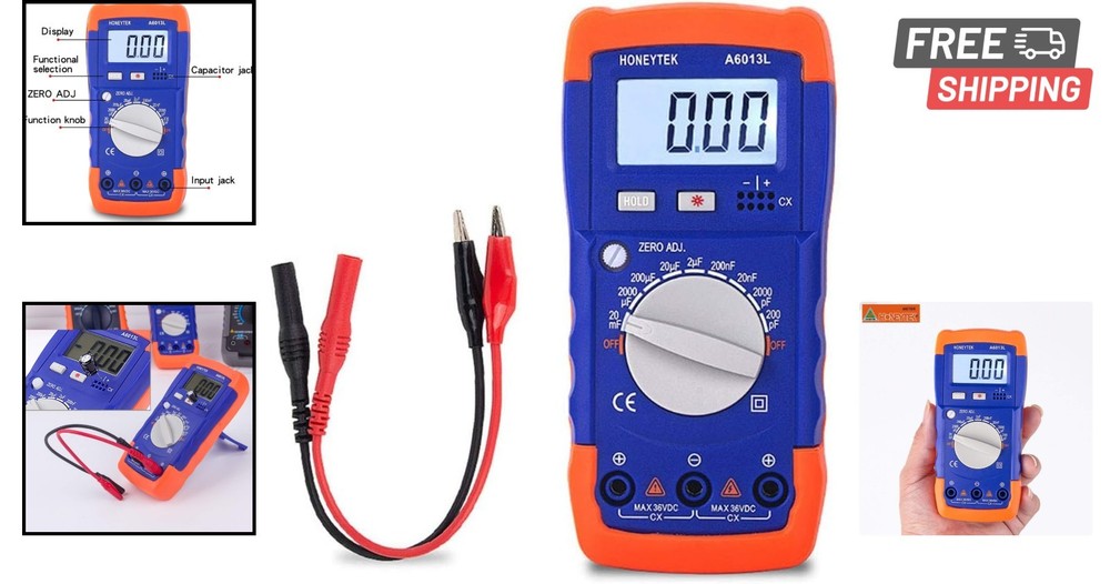 Versatile Capacitance Tester with Low Battery Indication and Overload Protection