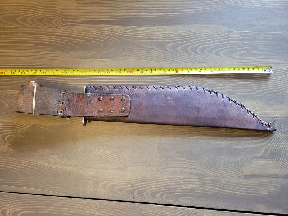 Modified WWI Bolo Dated 1909 w/Custom Sheath
