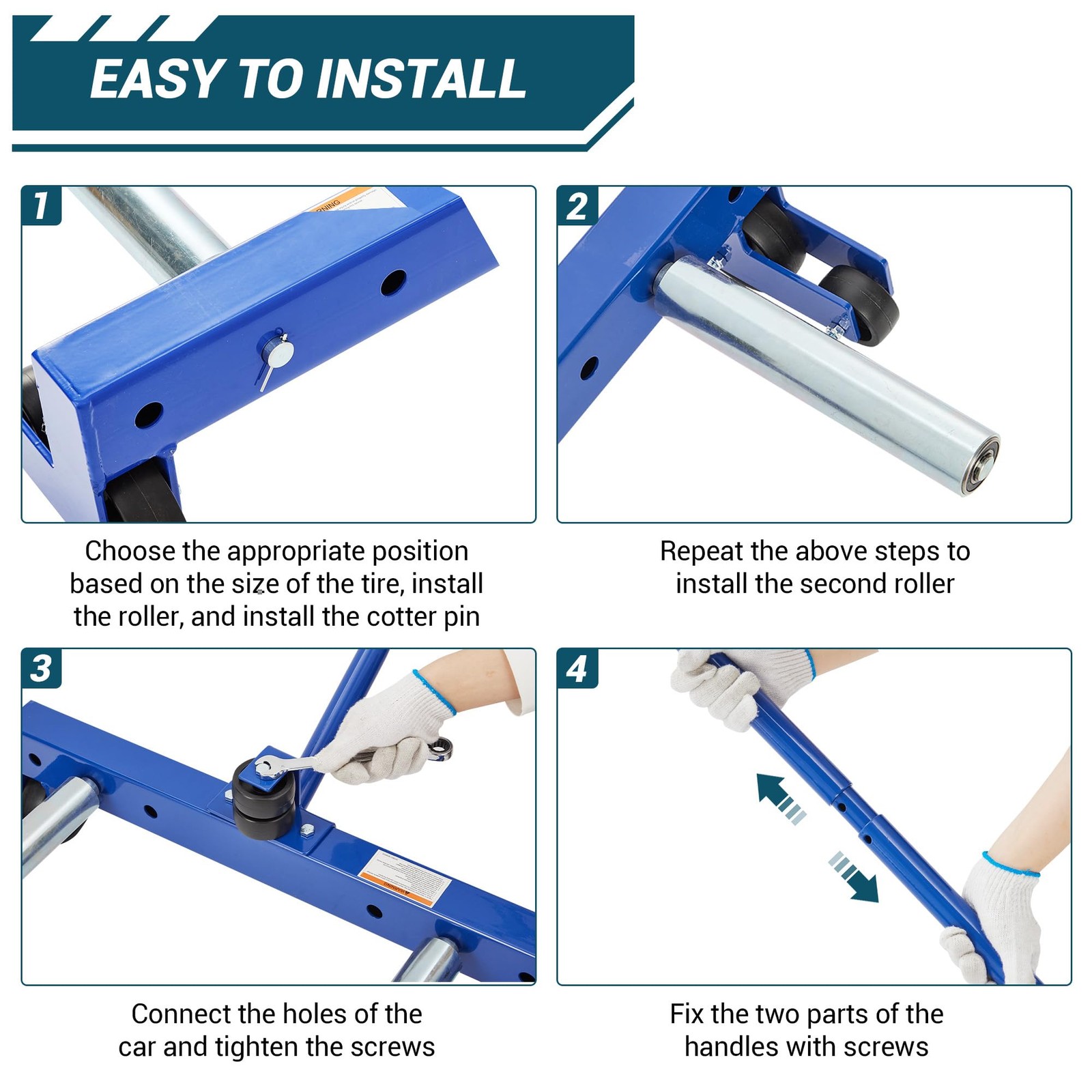 500LBS Lift Tire Dolly, Wheel Dolly Truck Tire Wheel Dolly Tire Moving Cart Tool