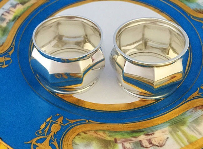 Sterling silver napkin rings 2
