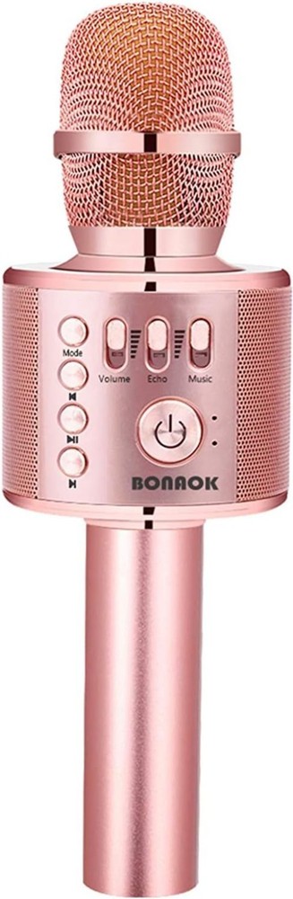 Champagne Wireless Bluetooth Karaoke Microphone with Echo Control - Perfect Gift