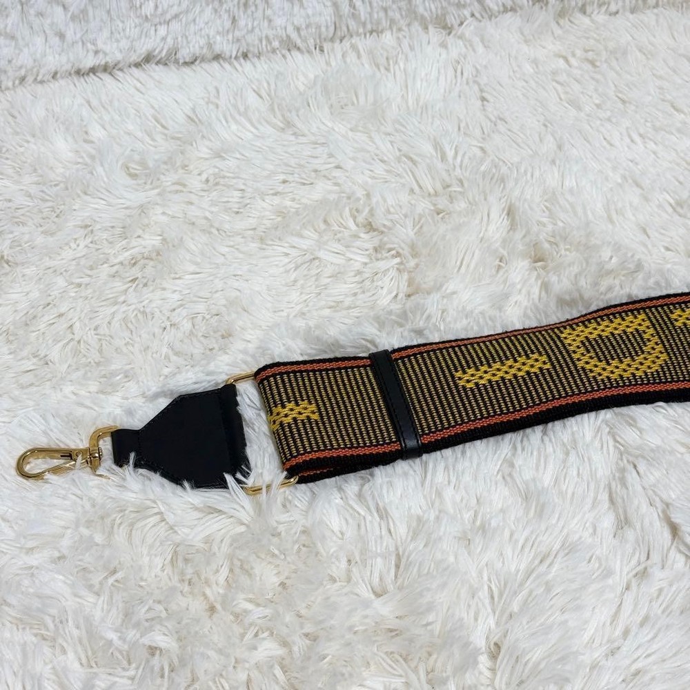 Fendi Strap You Shoulder Strap Multicolor Logo Leather Canvas