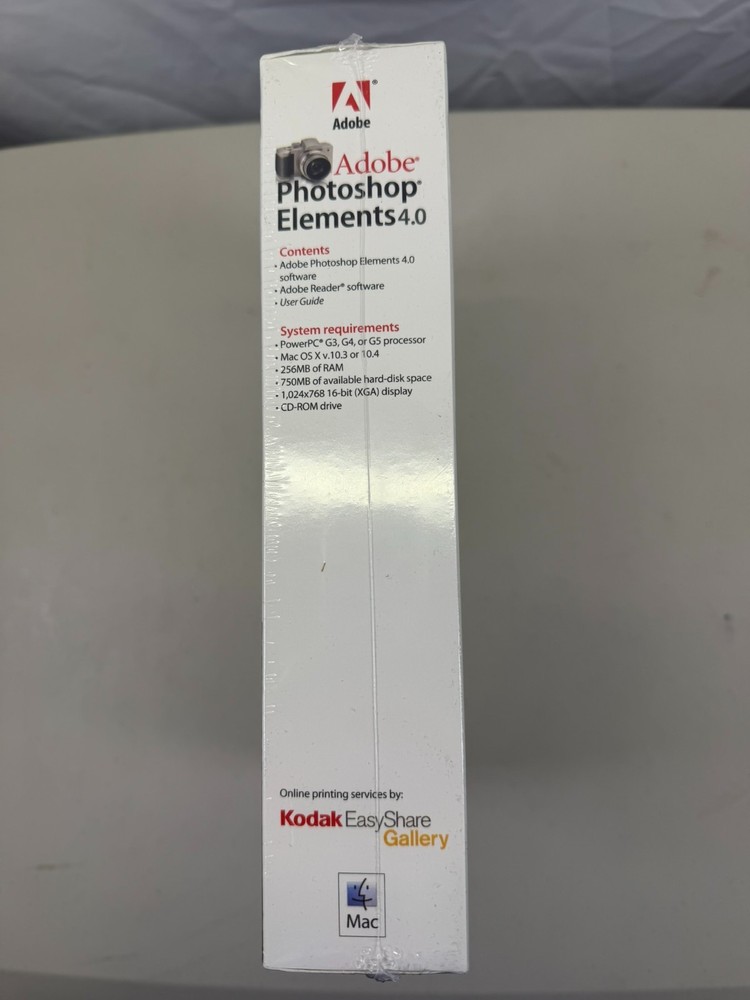 Adobe Photoshop Elements 4.0 New Sealed Software Macintosh Iphoto