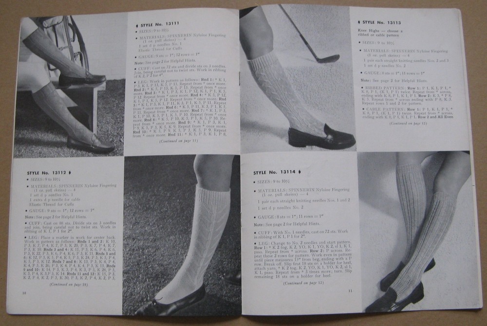 1955 Spinnerin Sock Pattern Catalog