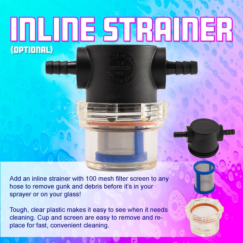 Window Tint Mounting Solution Sprayer Dual Hose Tank + Two 25ft Flexzilla Hoses