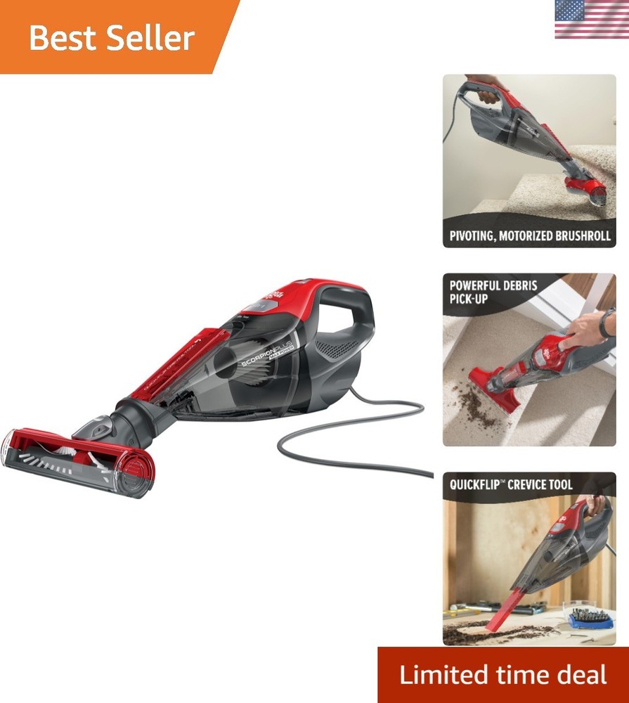 Effortless Cleaning with Scorpion Plus Handheld Vacuum - Compact & Versatile
