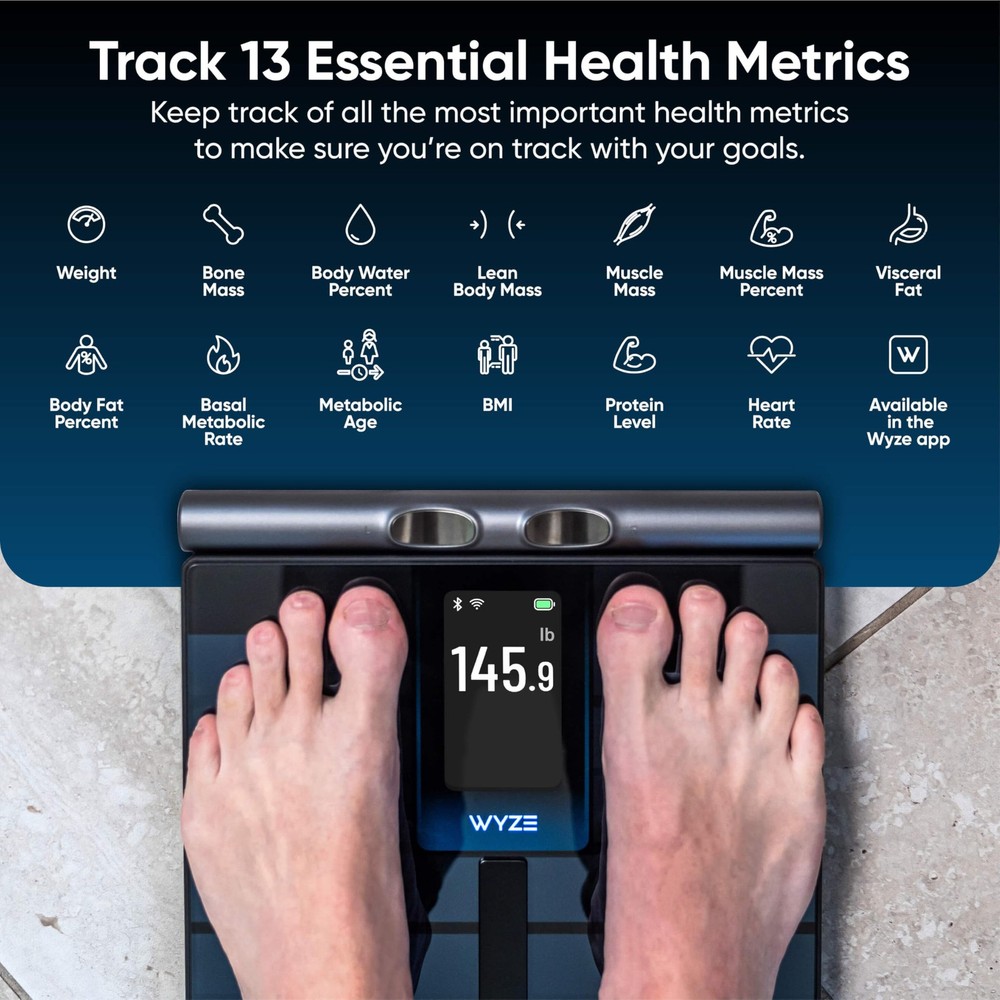 Ultra BodyScan Smart Scale with Handle – Wi-Fi & Bluetooth Body Composition S...