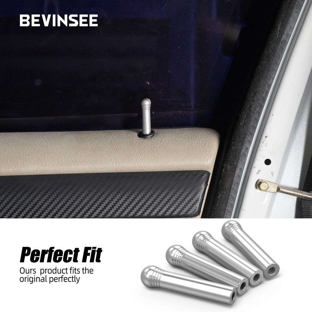 Aluminum Car Interior Door Lock Knobs Handle Pull Pin Trim For BMW E39 E60 Z3 X5
