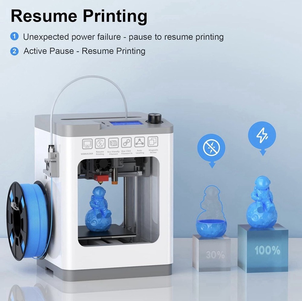 FDM 3D Printer Auto Leveling High Precision Large Build Easy Setup PLA ABS DIY