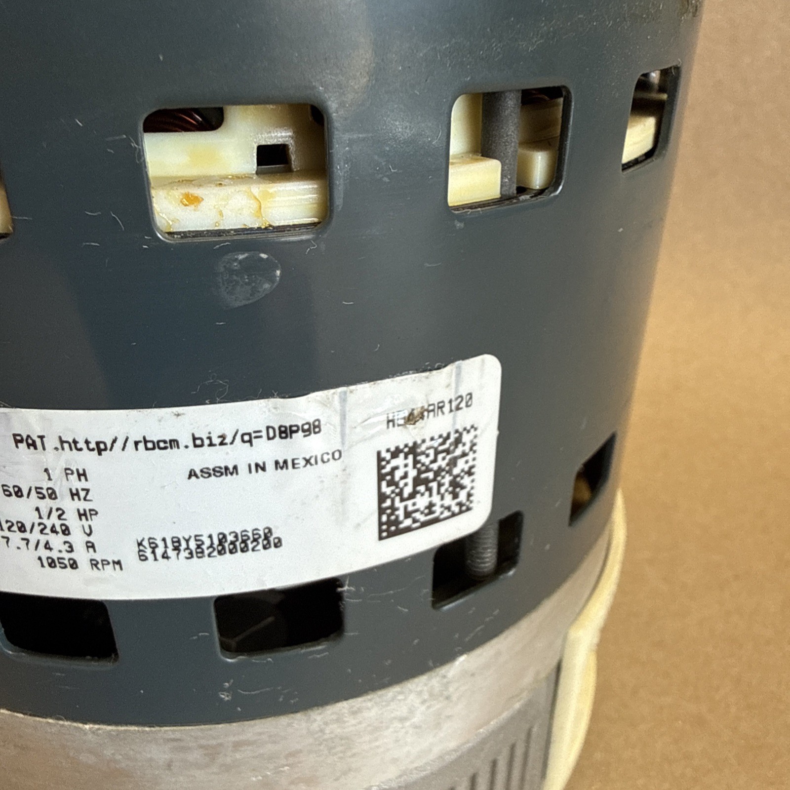 TESTED!! HD03 GE Genteq ECM 1/2 HP Blower Motor 5SBA39GL HD44AR120