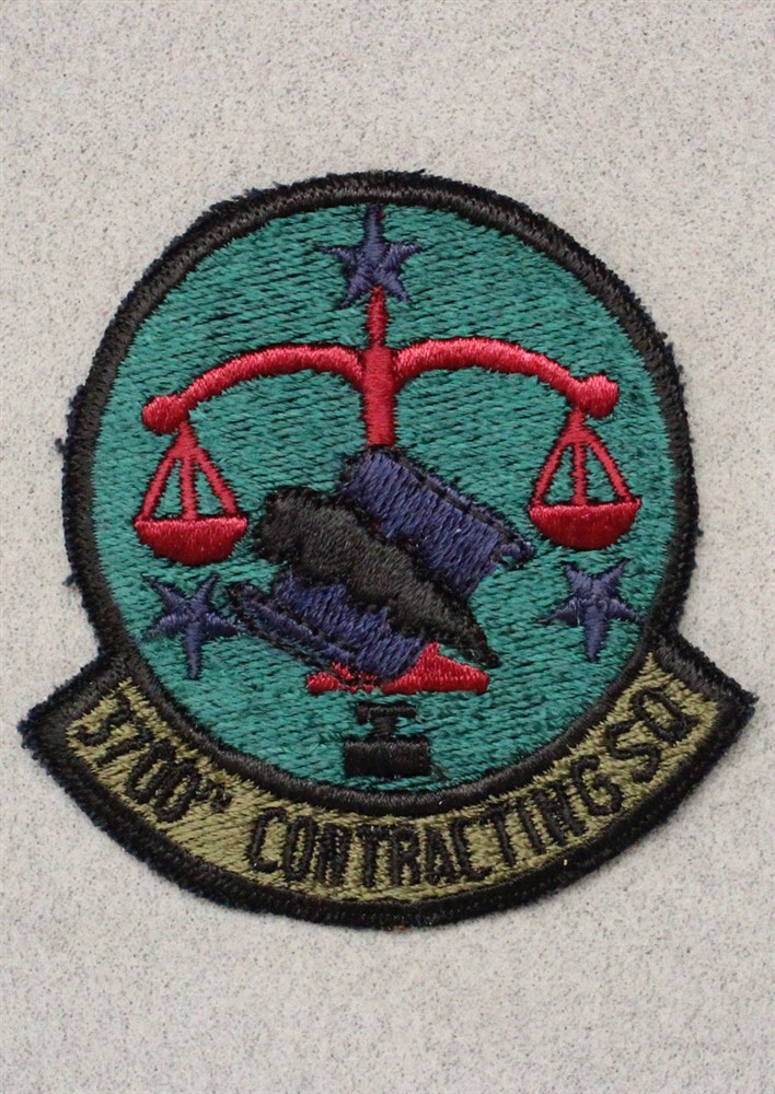 USAF Air Force Patch: 3700th Contracting Squadron - subdued 3477