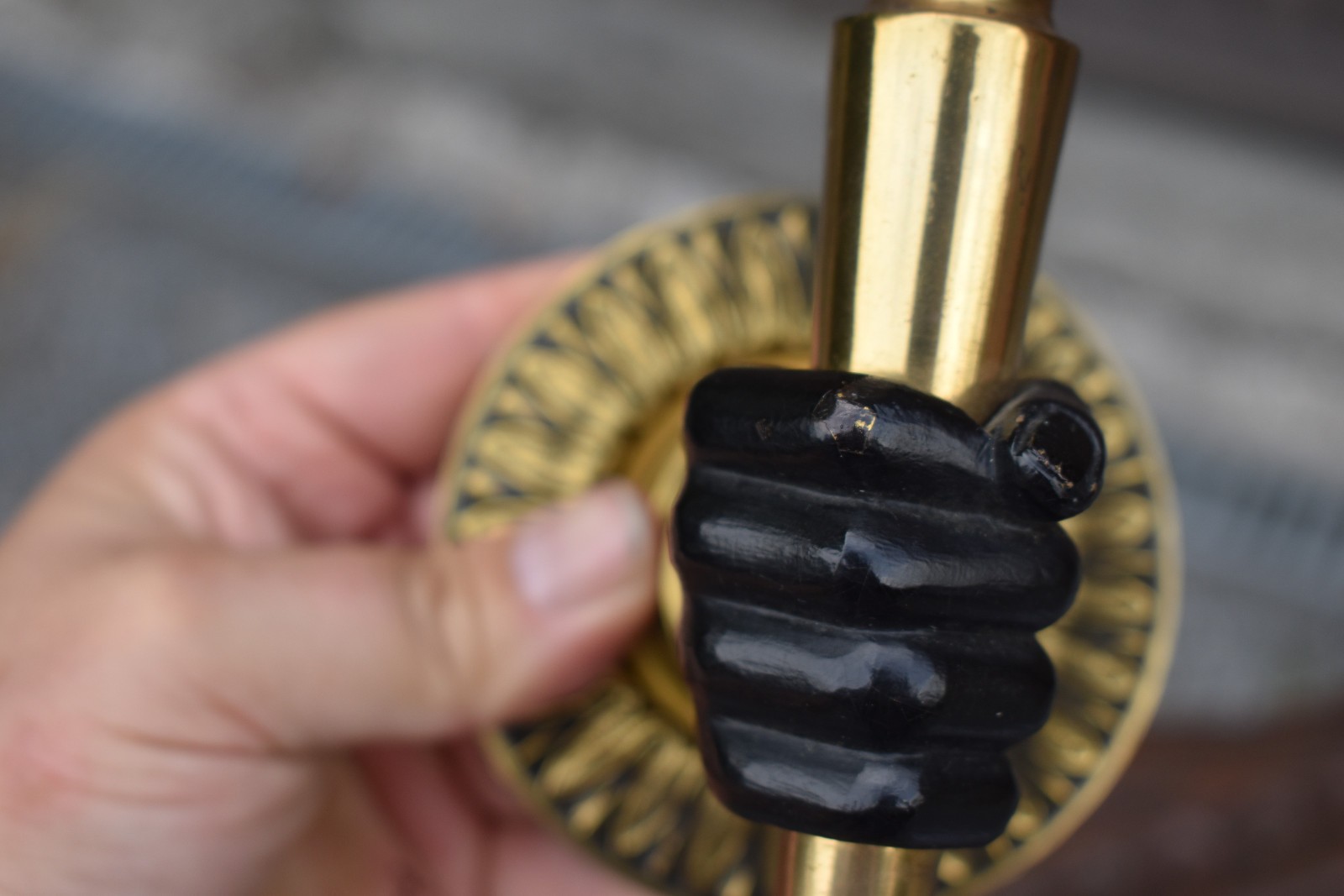 PAIR hollywood regency Bronze hand wall lights sconces maison charles 70s