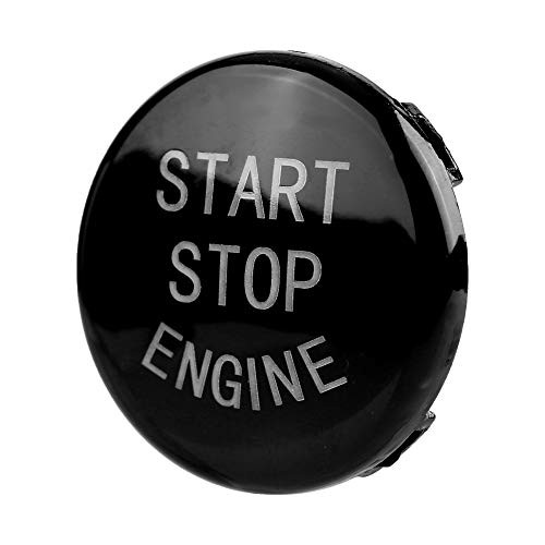Push Button Switch, Car One-Key Start Button Engine Ignition Switch Cover Black
