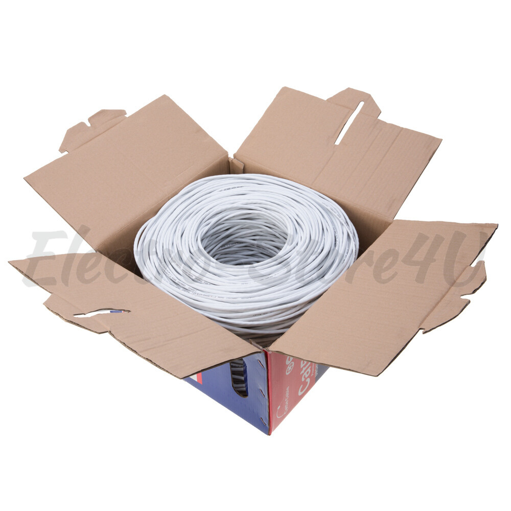 500ft CAT5e CAT6 UTP Bulk Ethernet Cable Solid Network Wire RJ45 LAN CAT5