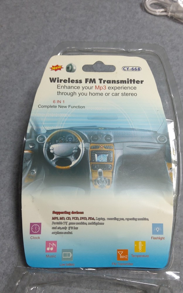 6 In 1 Wireless FM Transmitter CY-668 Tested