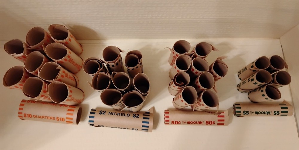 Assorted Coin Wrappers 34 Count (No Original Packaging)