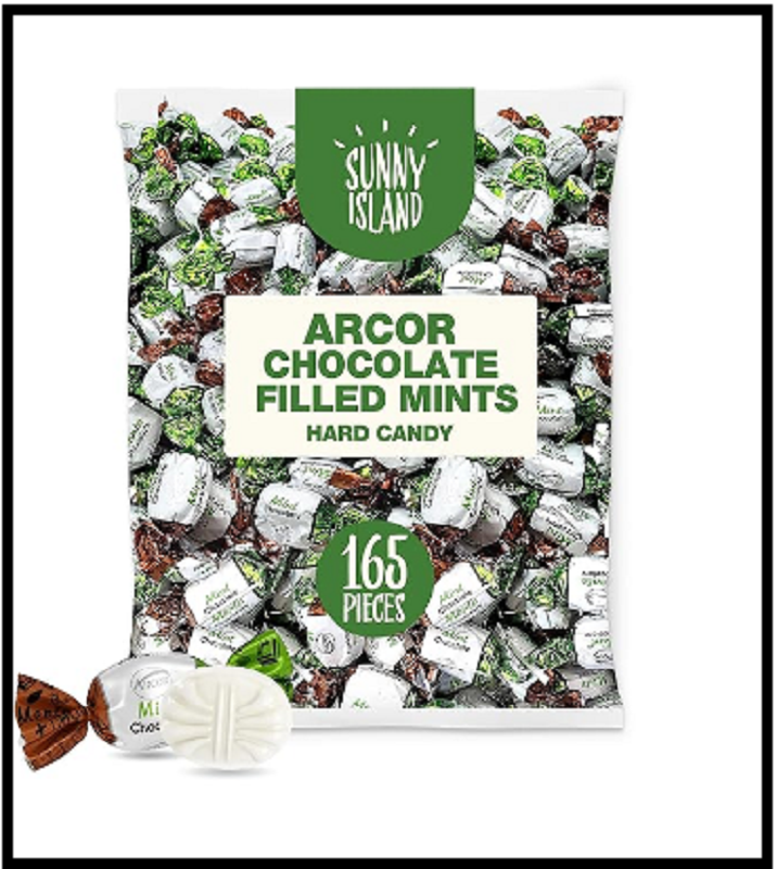 Arcor Chocolate Filled Mints Premium Hard Candy, 2 Pound Bag