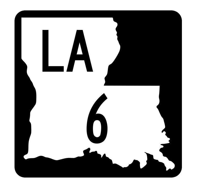 Louisiana State Highway 6 Sticker Decal