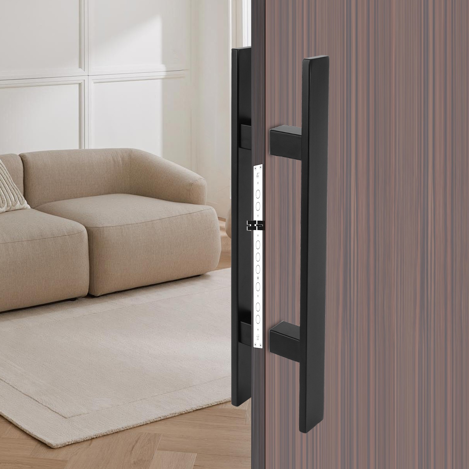 Dual Sided Push Pull Door Handle H-Shaped Stainless Handle Sliding Door Handle