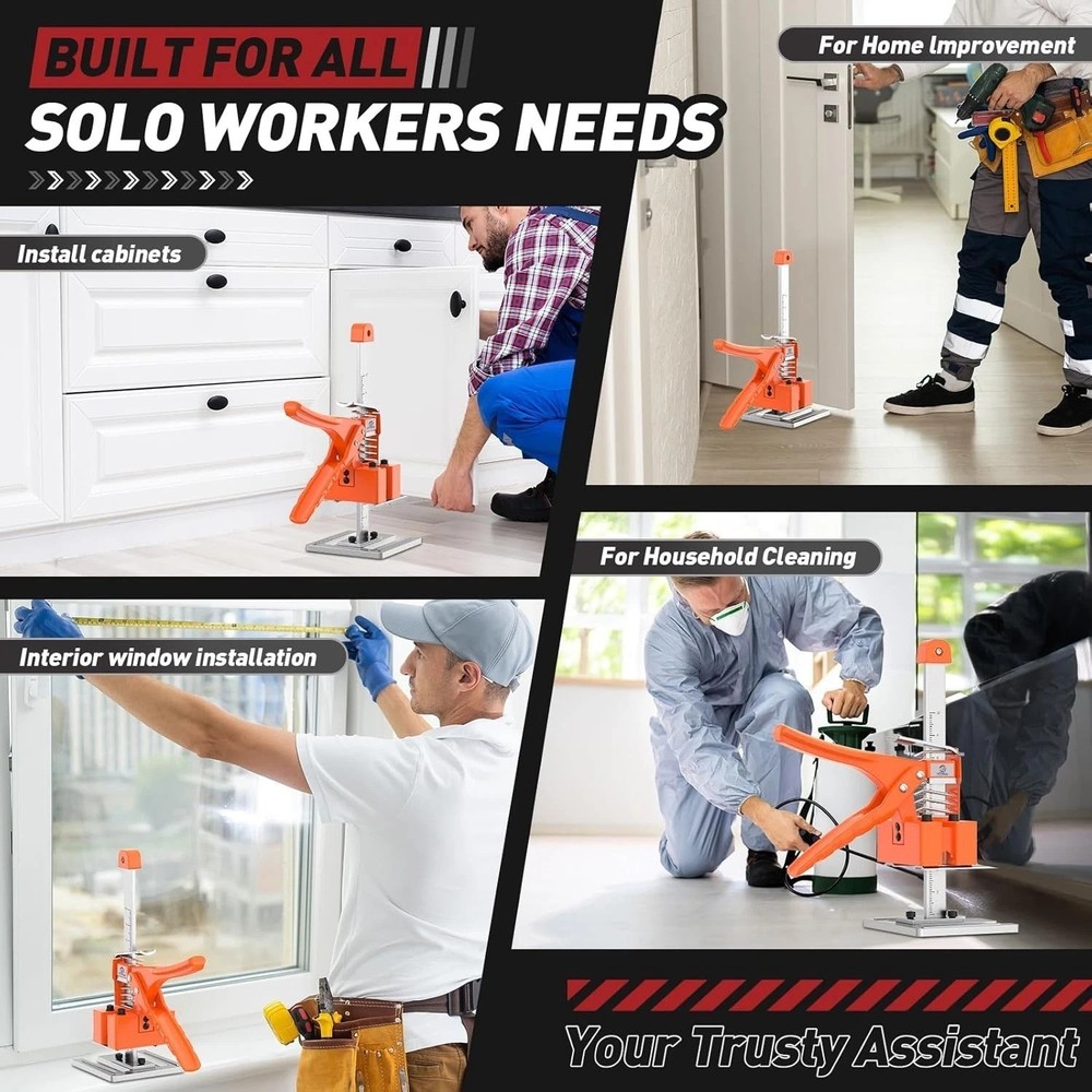 Multi-Function Labor Saving Arm Jack Handles - Tile Locator & Lifting Device Set