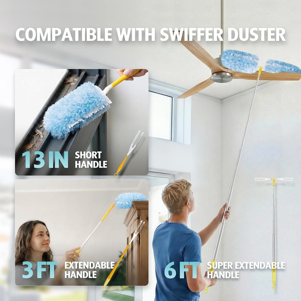 Duster Refill for Swiffer Duster, 30 Count Heavy Duty 2 Side 360° Duster Refill
