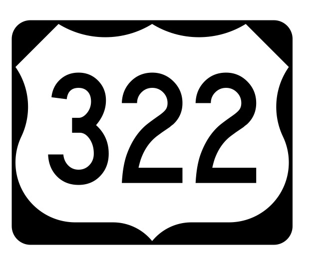 US Route 322 Sticker Decal