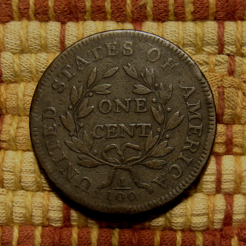 1797 DRAPED BUST LARGE CENT, S-131, FINE  ~  DATE & LETTERING STRONG & COMPLETE