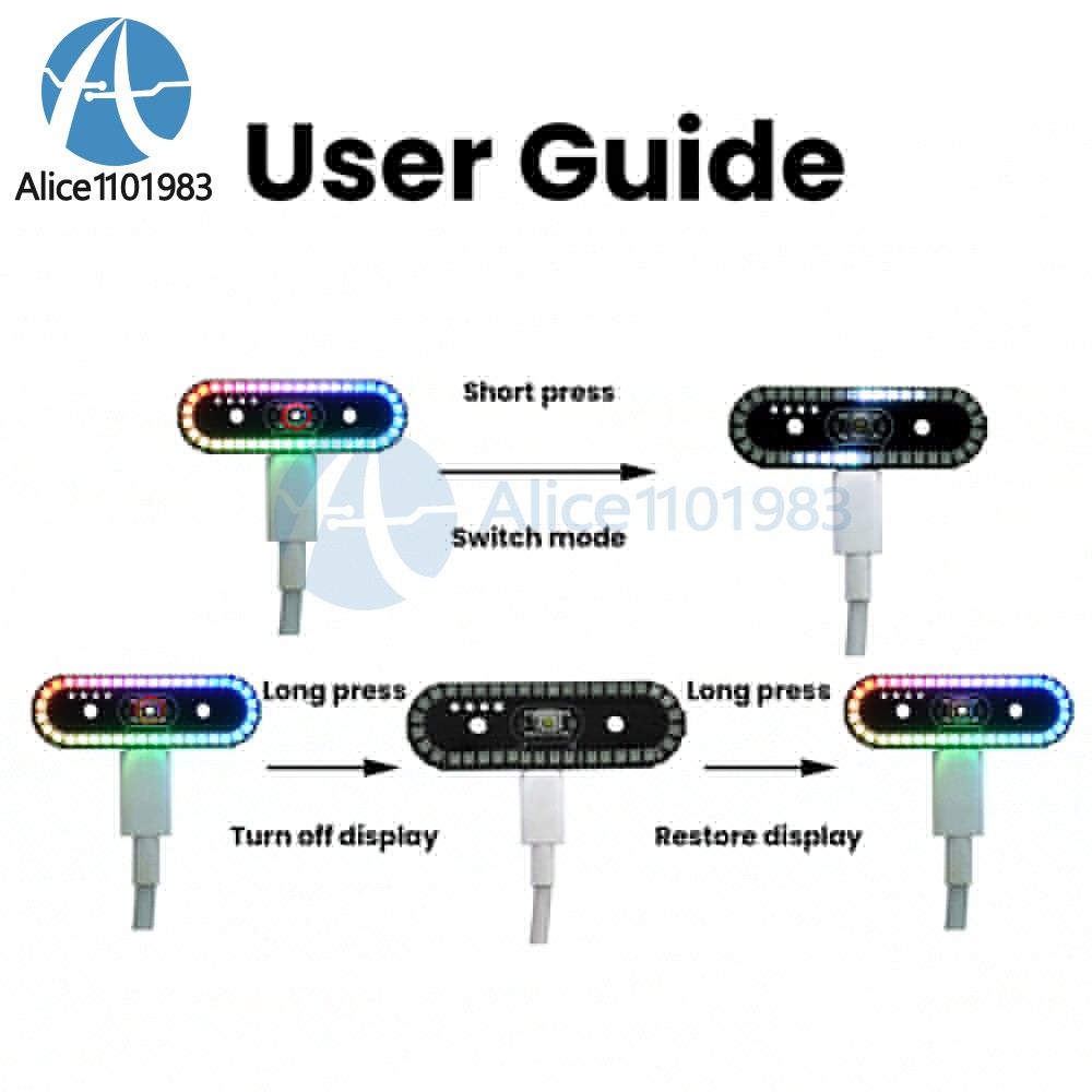 Vibrant Tail Lights Flowing Light 8-Mode Colorful LED for Drone DIY Modification