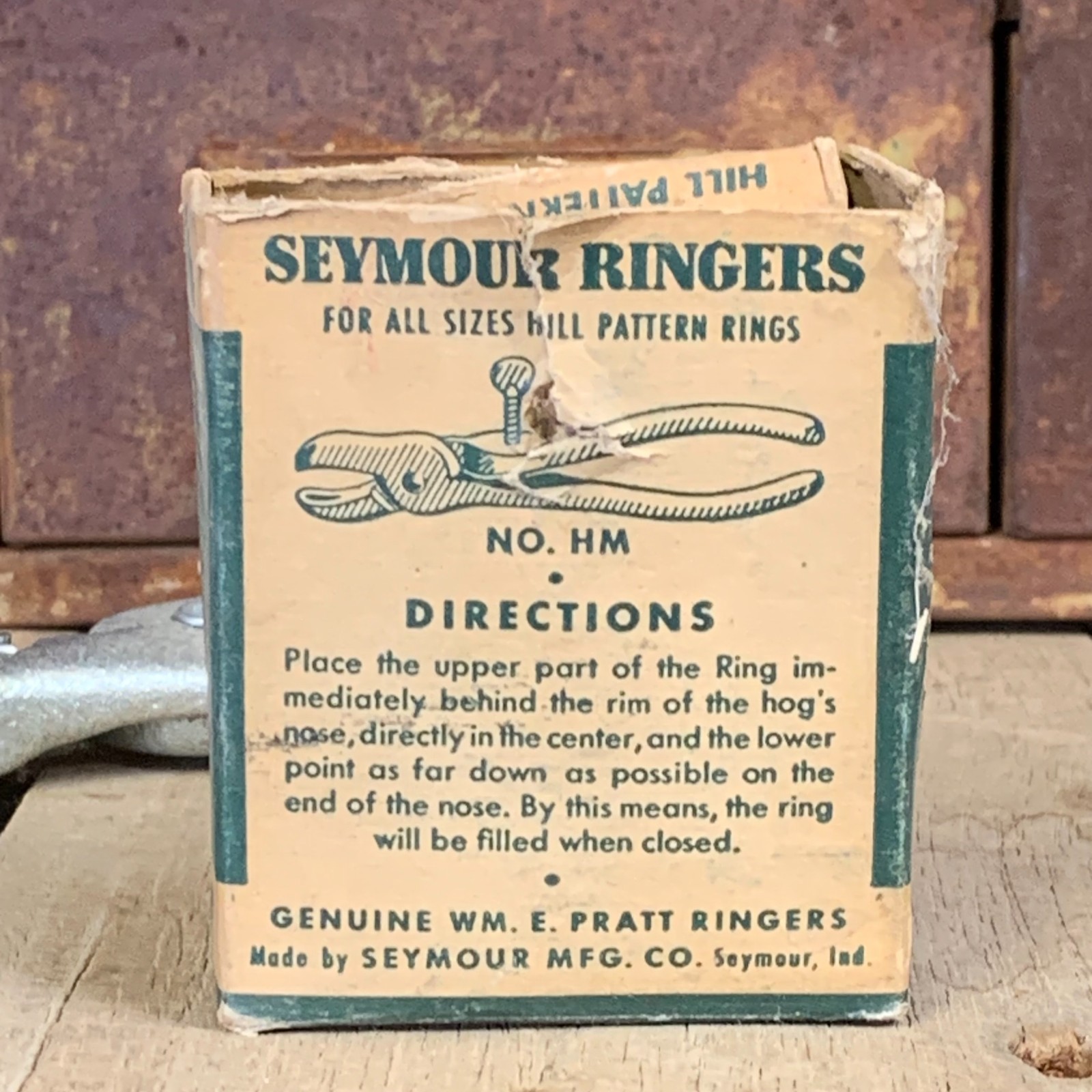 DECKER'S HOLD'EM ~ Hill Ringer 8” Hog Ring Pliers + Partial Box Of Seymour Rings