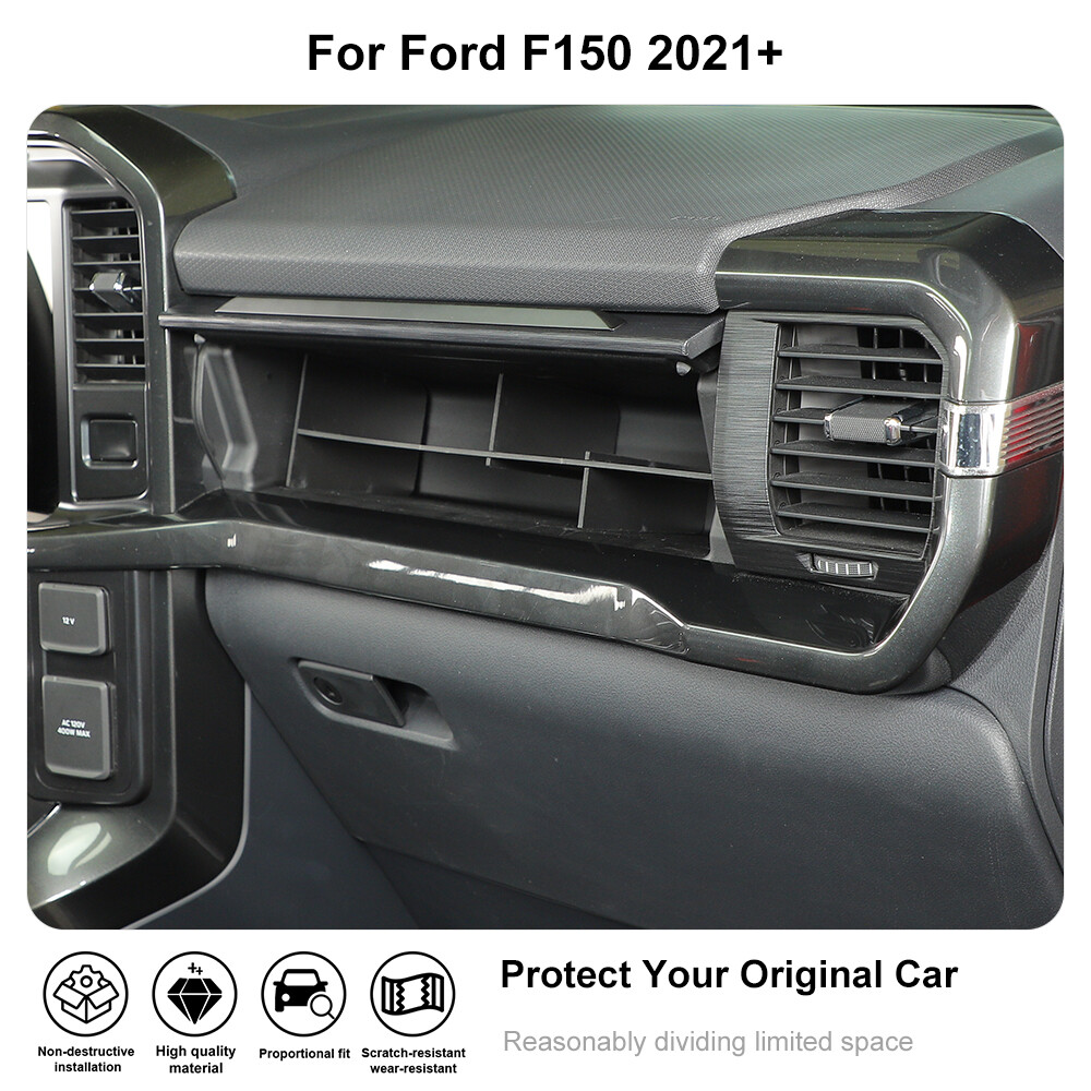 For 2021+ Ford F150 Co-Pilot Storage Insert Divider Panel Trim Kits Accessories