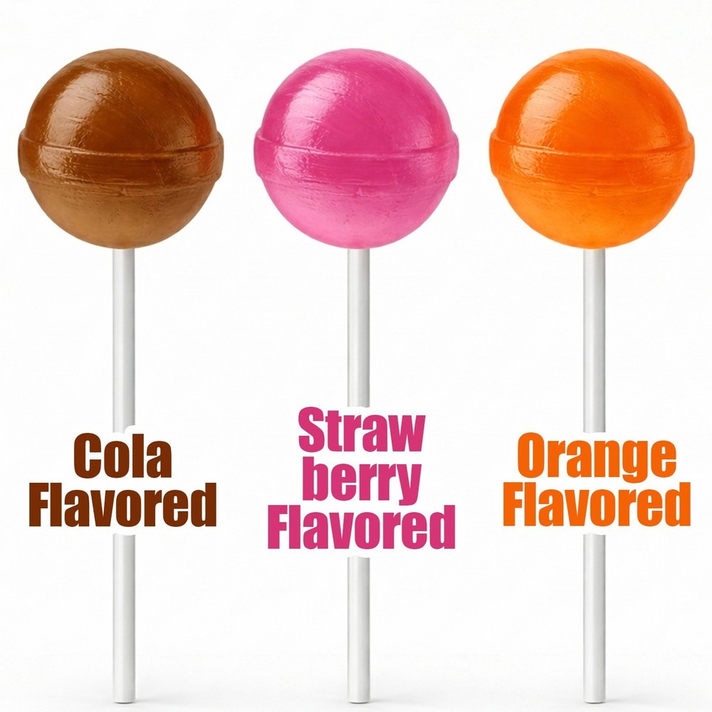 Assorted Fruit Lollipops, 120 Count Individually Wrapped Candy Tub