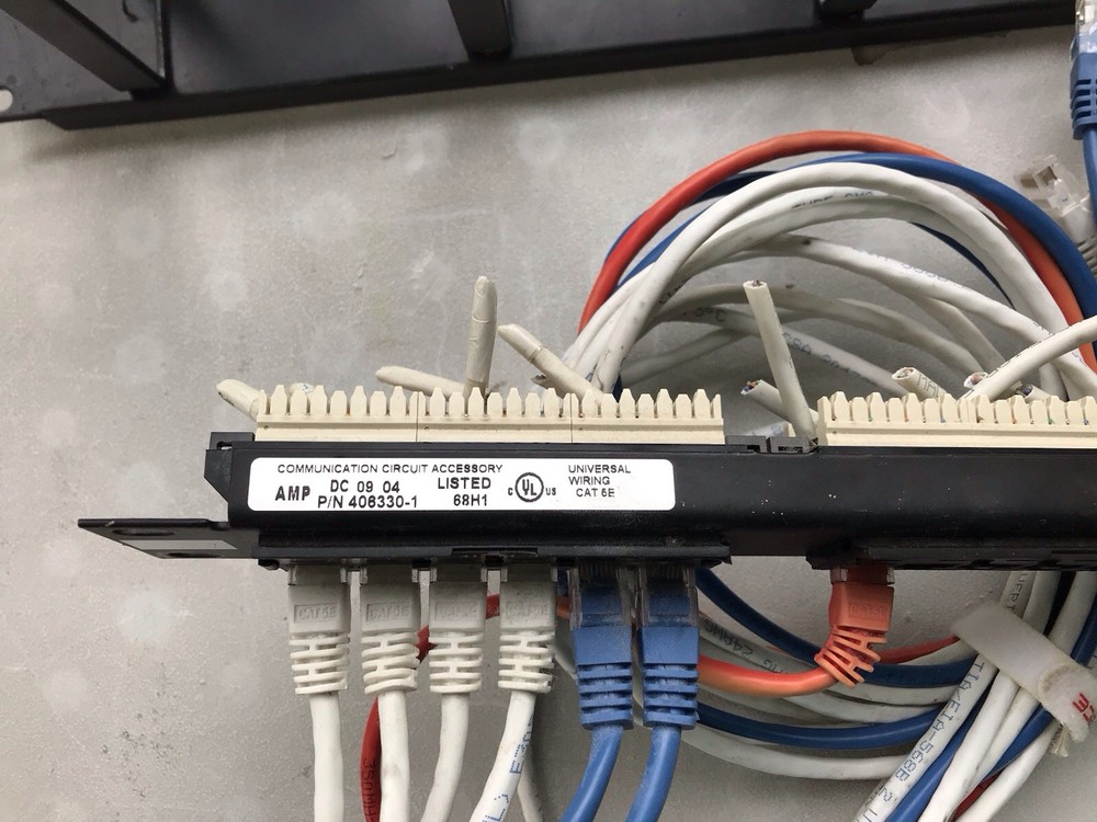 AMP Netconnect Category 5e 19” Patch Panel W/Middle Atlantic Products Horizontal