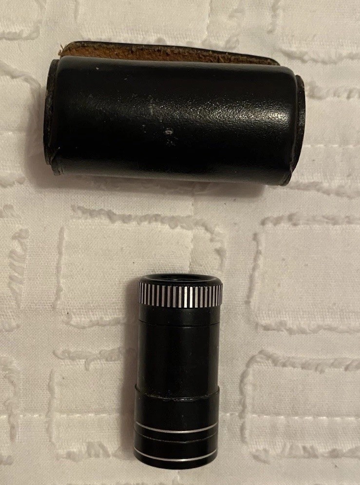 Vintage Seibert Wetzlar Germany Emoskop Pocket Loupe Scope W/ Case