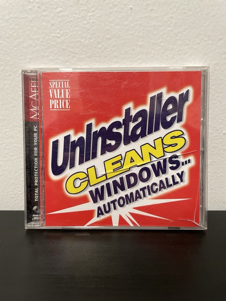 McAfee Uninstaller CD Cleans Windows Automatically 95 / 98 PC Computer Software