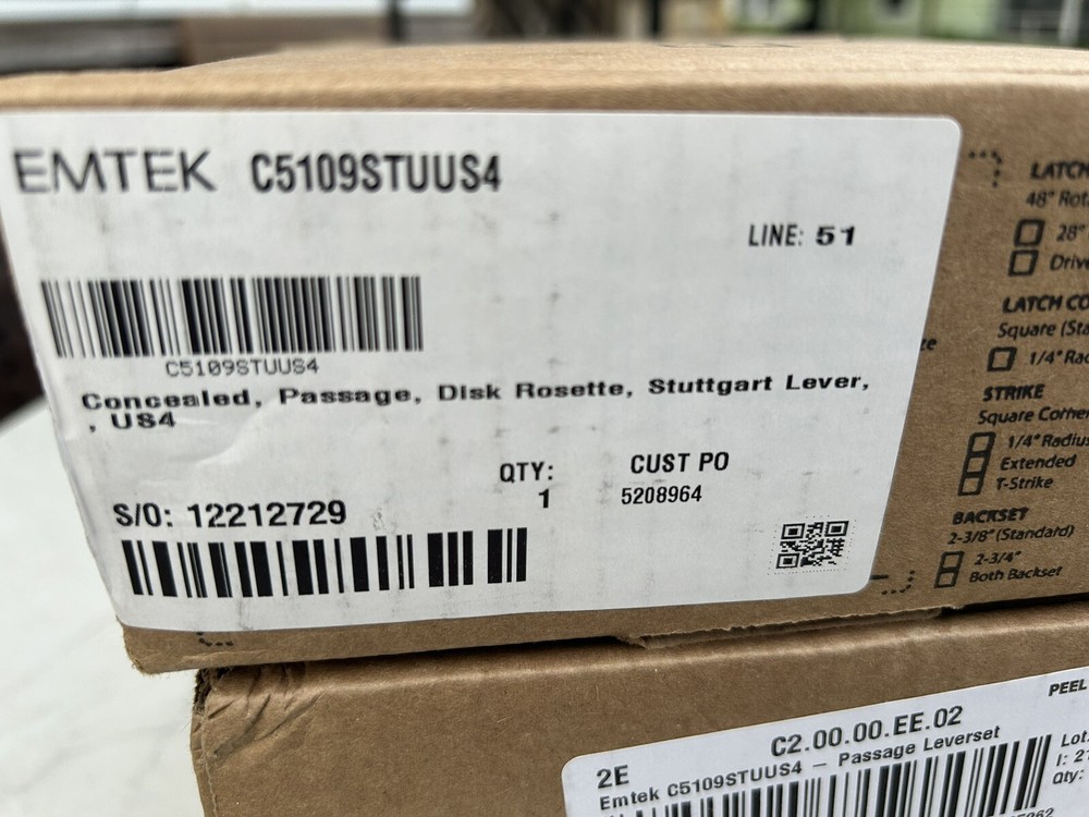 Emtek C5109STUUS4 Concealed Passage Disk Rosette Stuttgart US4