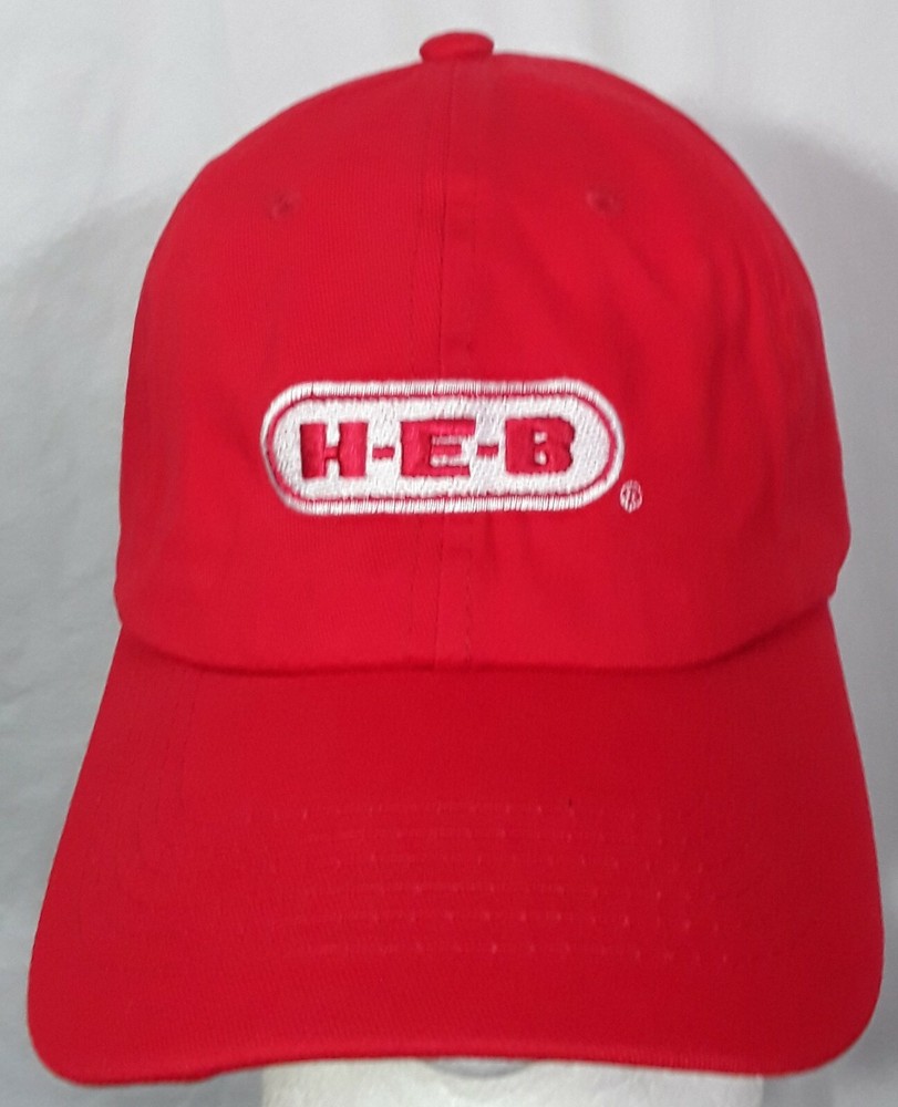 H-E-B LOGO STITCHED EMBROIDERED COTTON BASEBALL HAT CAP ADJUSTABLE